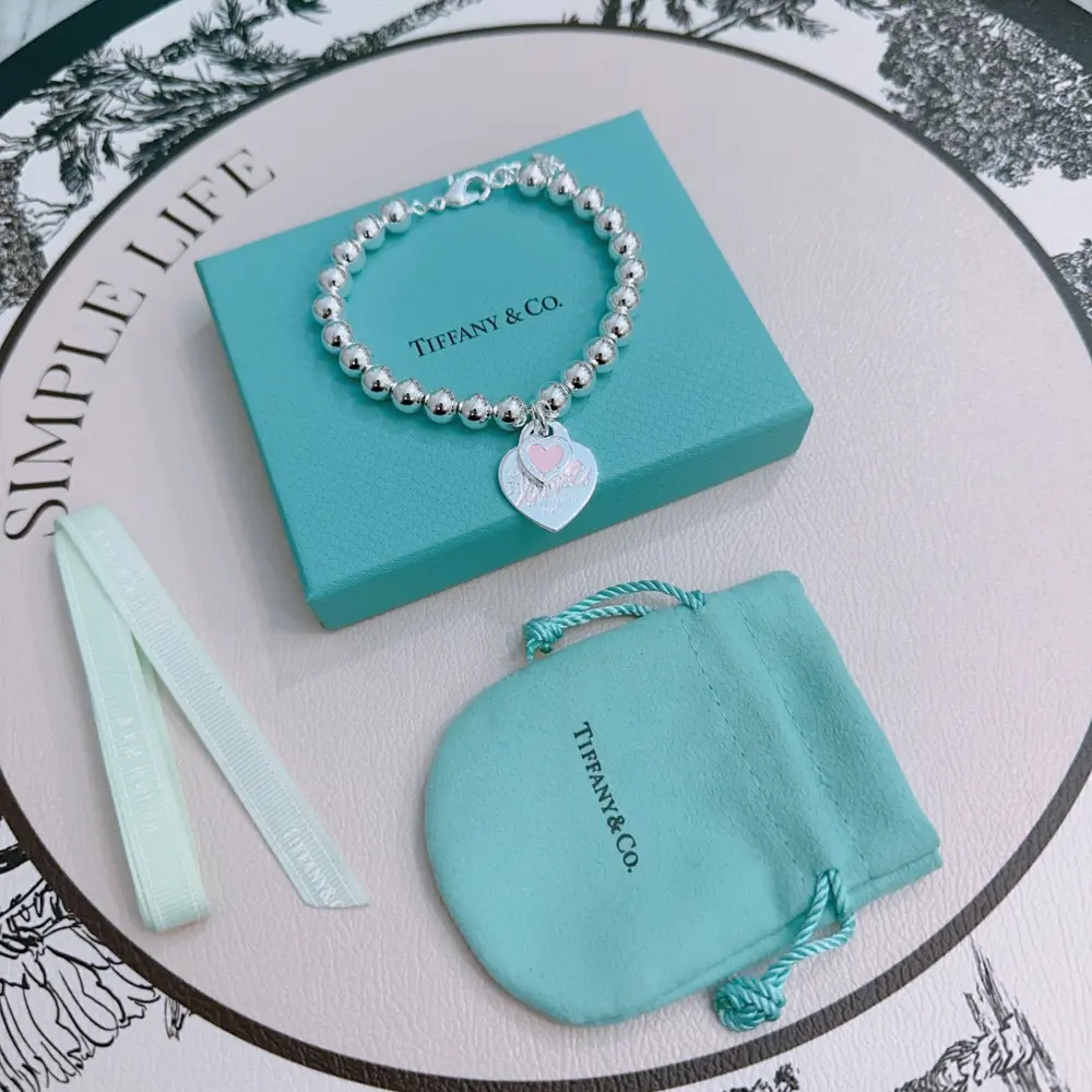 Tiffany multi-element agate silver style bracelet