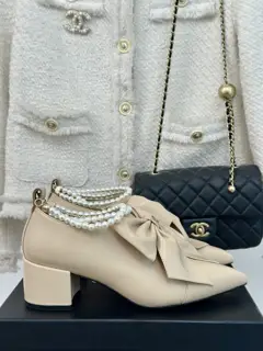 Chanel Bow Pearl Double C Boots Series
