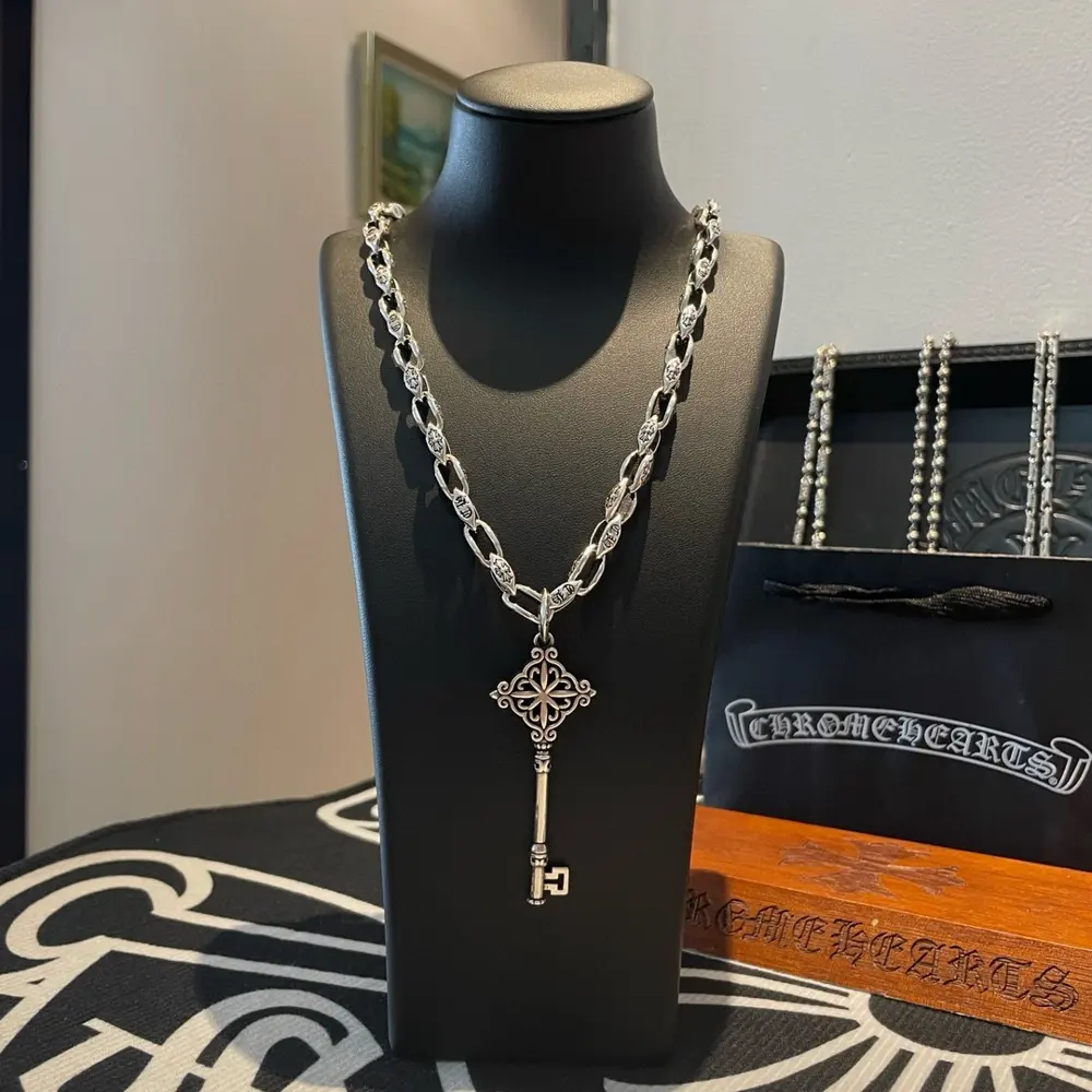 Chrome Hearts Classic Vintage Diamond Cross Necklace