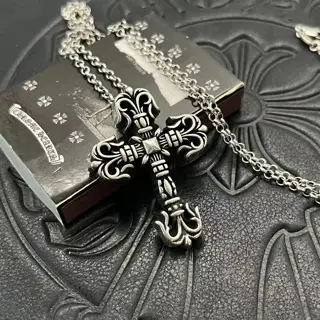 Chrome Hearts Flame Cross Necklace