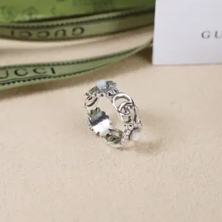 Gucci interlocking double G daisy retro ring