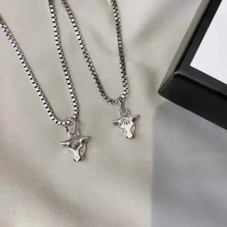 Gucci 925 sterling silver bull head necklace