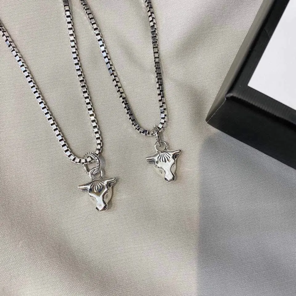 Gucci 925 sterling silver bull head necklace