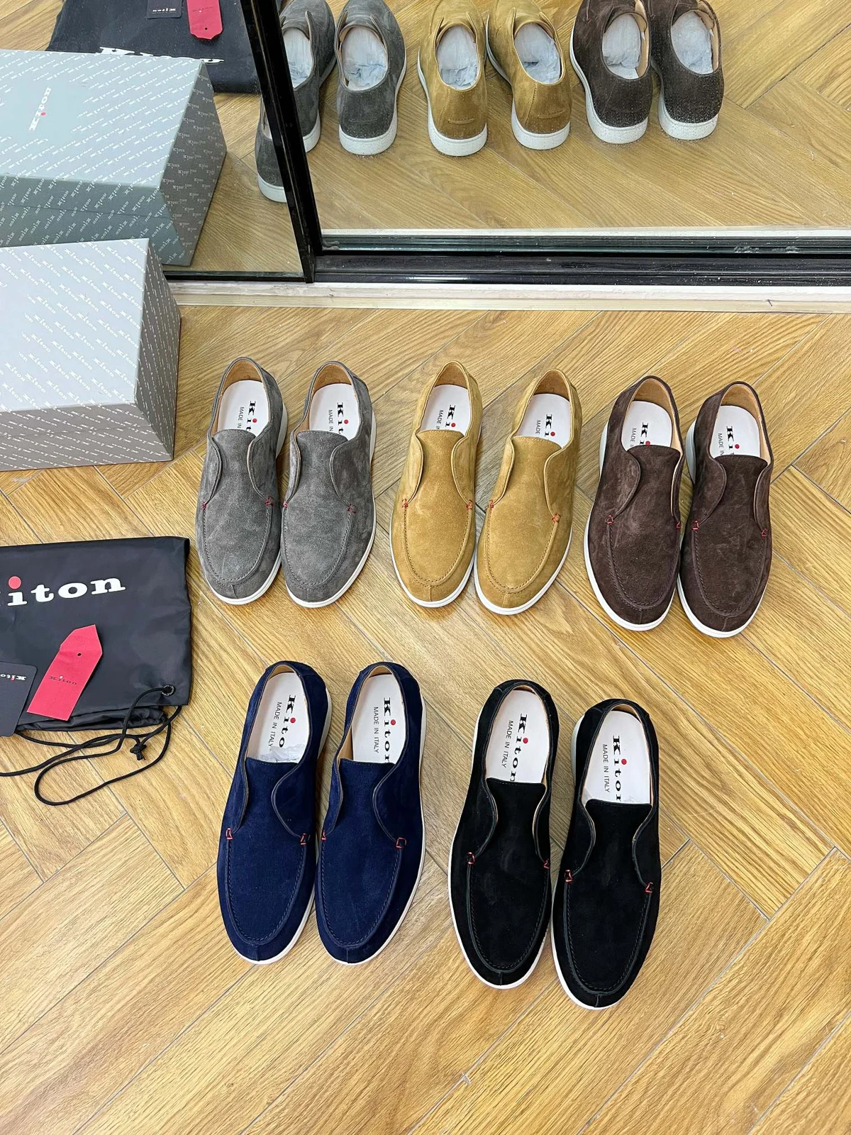 Kiton casual slip-on shoes