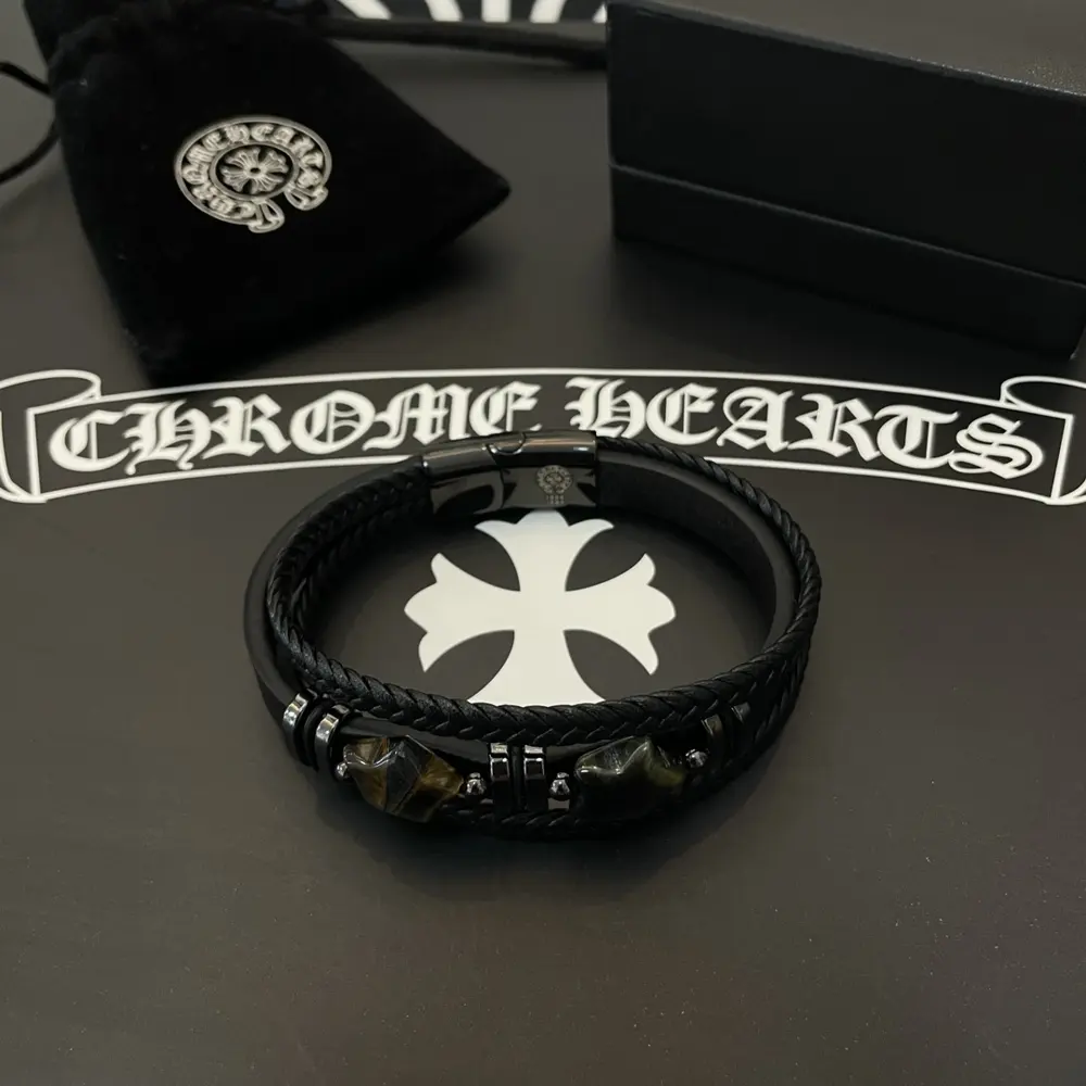 Chrome Hearts leather bracelet