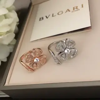 Bvlgari Blooming Series Four-leaf Clover Diamond Open Ring Can be worn on any finger Best