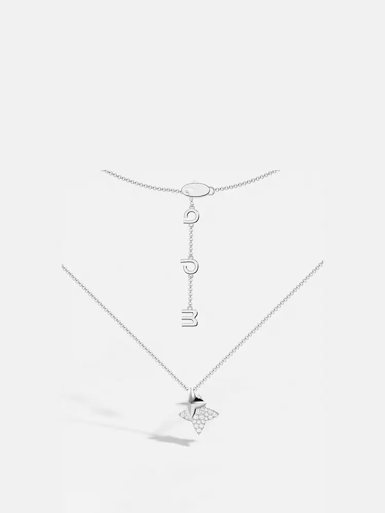 Apm monaco six-pointed star silver adjustable necklace fashionable and high-end clavicle