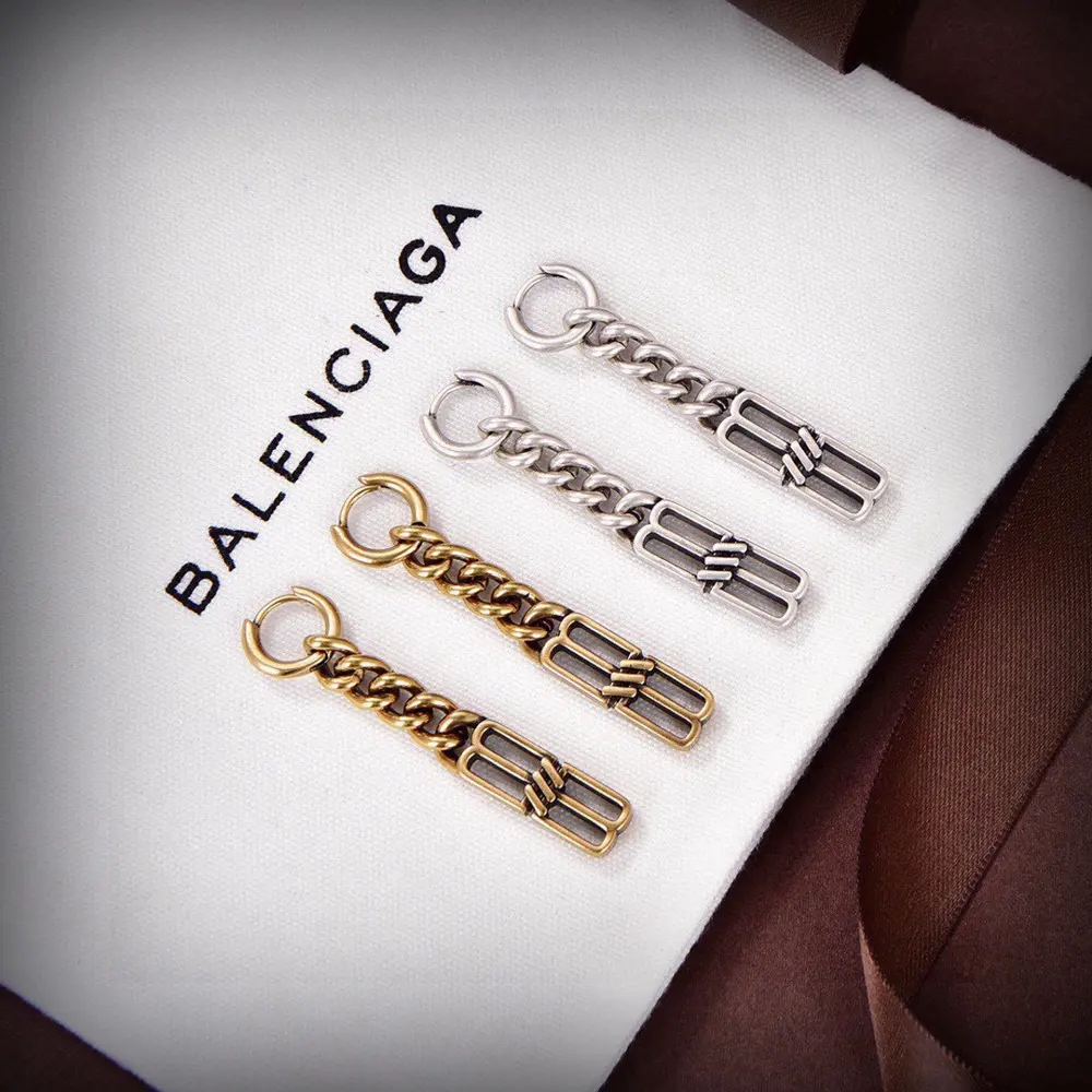 Balenciaga square diamond earrings