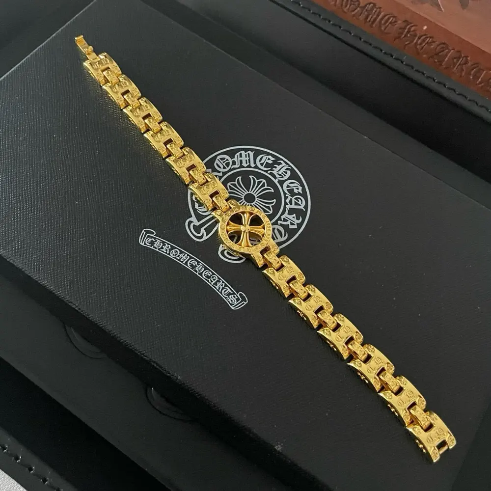 Chrome Hearts classic yellow gold watch strap bracelet