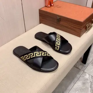 Versace slippers imported original selected leather