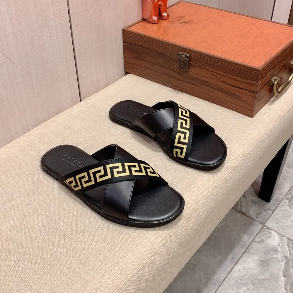 Versace slippers imported original selected leather