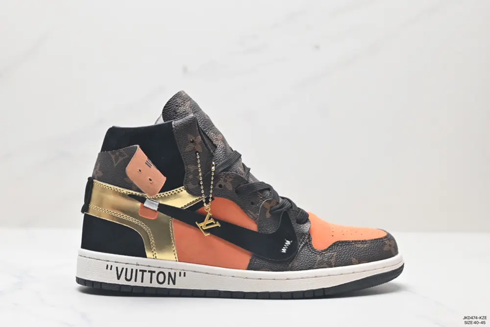 Nike Louis Vuitton x Air Jordan 1 High LV Joint Brown AJ1 Jordan 1st Generation aj1 Jordan 554724-555