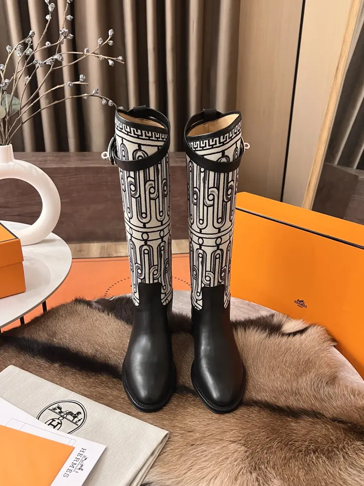 Hermes classic long boots. The price of boots in the counter is close to 20