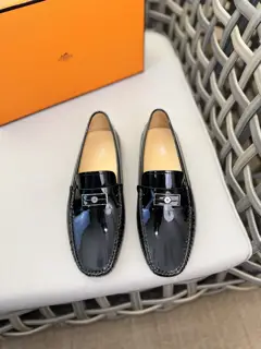 Hermès high-end men’s driving shoes/loafers|Selected original imported cowhide|Thick and
