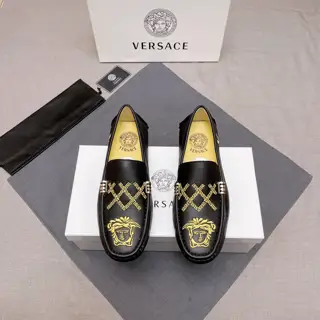 Versace Upper first layer imported cowhide + goddess snake-haired demon Medusa embroidery