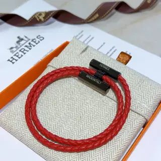 New Hermes bracelet braided bracelet thickened platinum version. High-end precision version