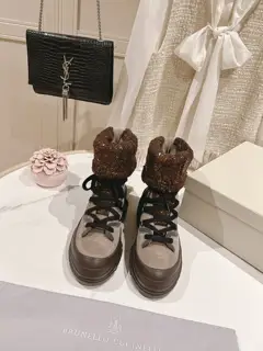 Brunello Cucinelli Wool Ankle Boots Brunello Cucinelli’s classic inspiration from loafers