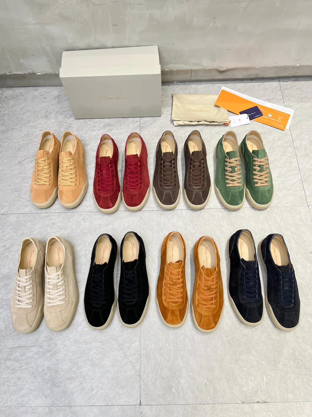 The Santoni leather goods brand originated in 1975. The founder