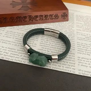 Chrome Hearts Classic Pixiu Bracelet with Leather Strap