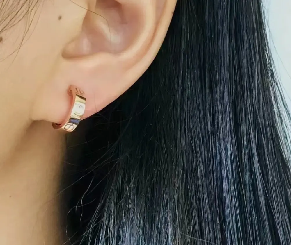 Cartier wide glossy LOVE earrings