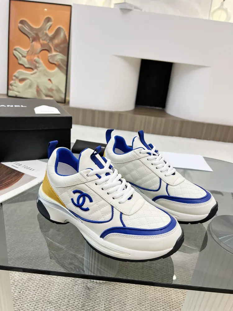 Chanel resort series latest casual sports shoes Silver