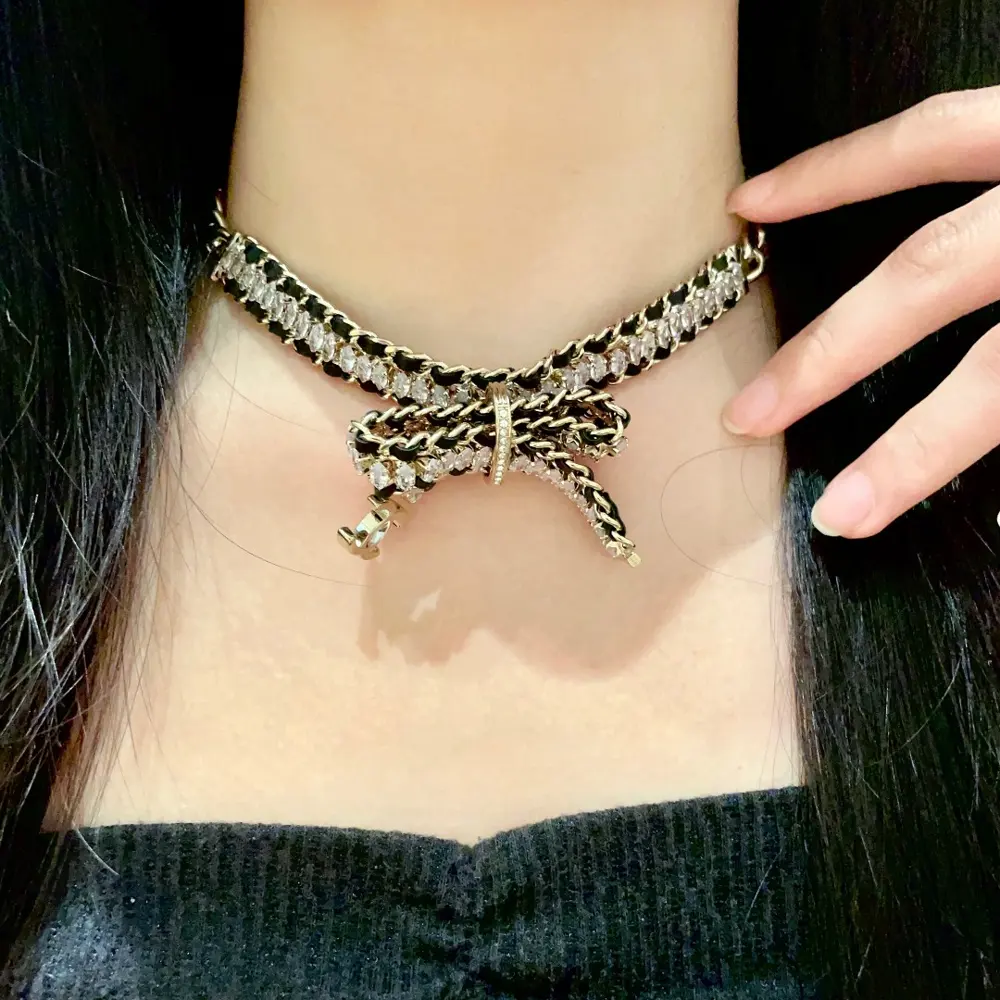 Chanel vintage letter necklace