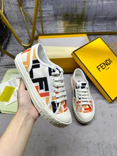 Fendi’s latest couple canvas shoes