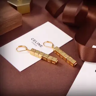 Celine letter earrings