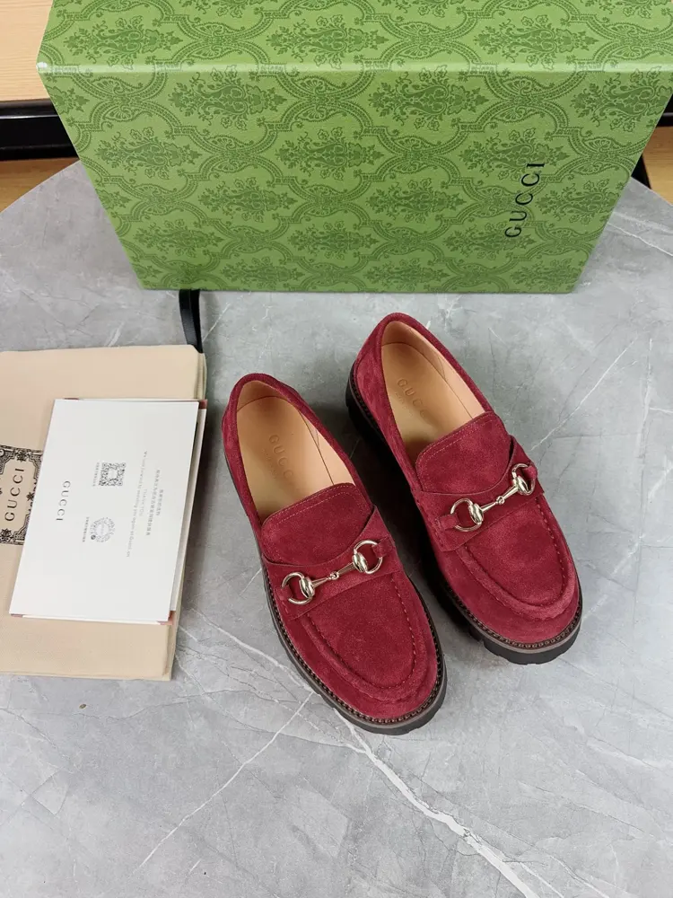 Gucci Double GG Grooved Thick-soled Loafers. Original 1:1 creation. Superb quality