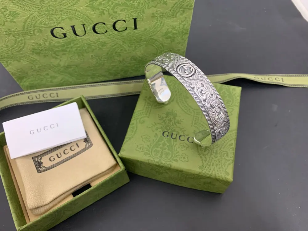 Gucci wide version double G bracelet with old double tiger head pattern