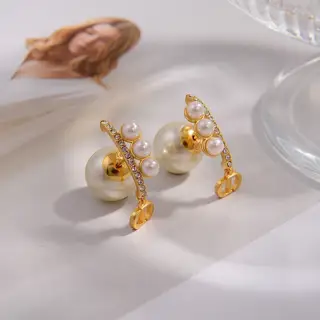 Dior new style Dior new letter earrings loved by all the top brands. The metal texture