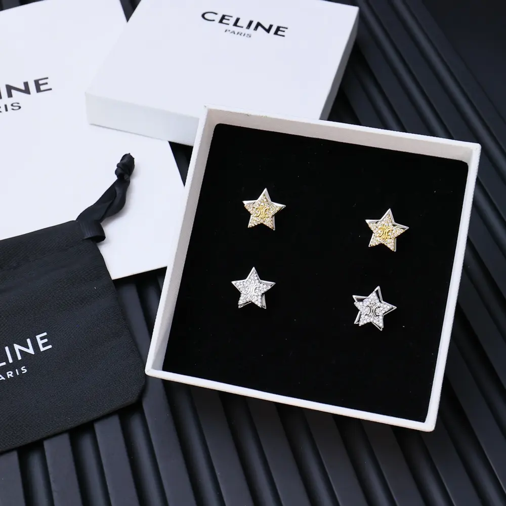 Celine Arc de Triomphe new five-pointed star earrings