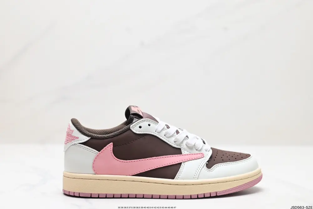 Nike AJ1 Travis Scott x Air Jordan 1 “Reverse Mocha” AJ1 Joe 1 TS Lightning hook Low-top DZ4137-206