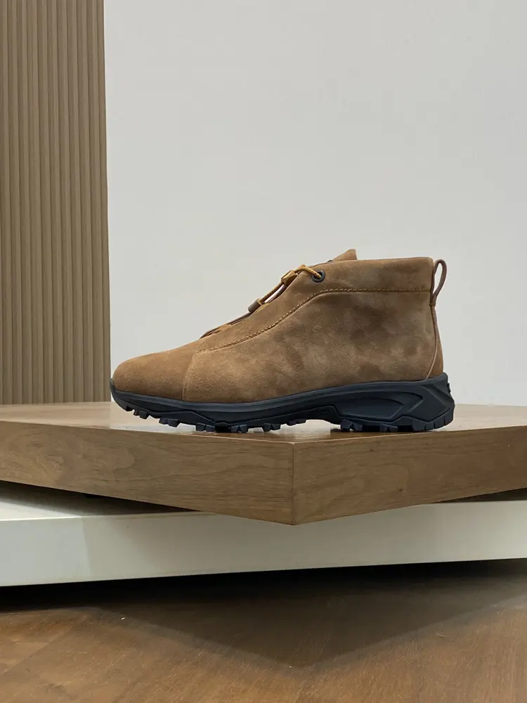 ZEGNA mid-top suede sports casual sneakers