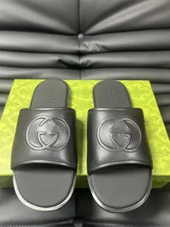 Gucci Double G Presbyopic Flip Flops Cross Sandals Thick Sole Slippers Beach Shoes
