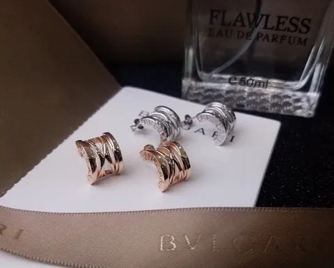 Bvlgari hollow line earrings