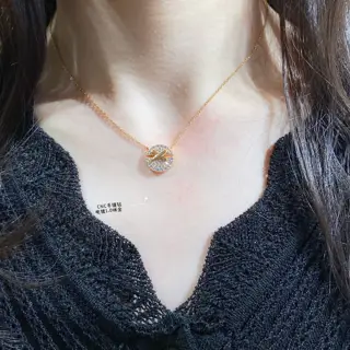 Chaumet cross round diamond necklace