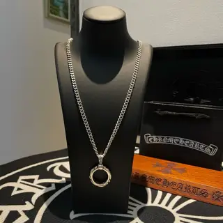 Chrome Hearts Classic Vintage Necklace Vine Flower Ring Pendant