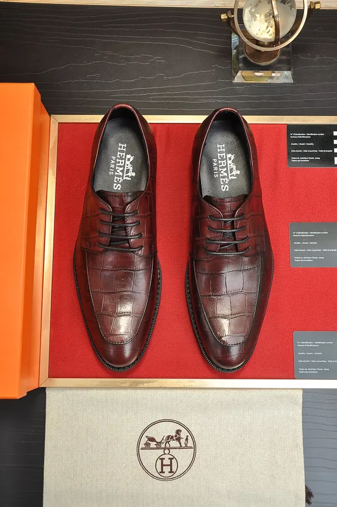 Hermès high-end business formal leather shoes