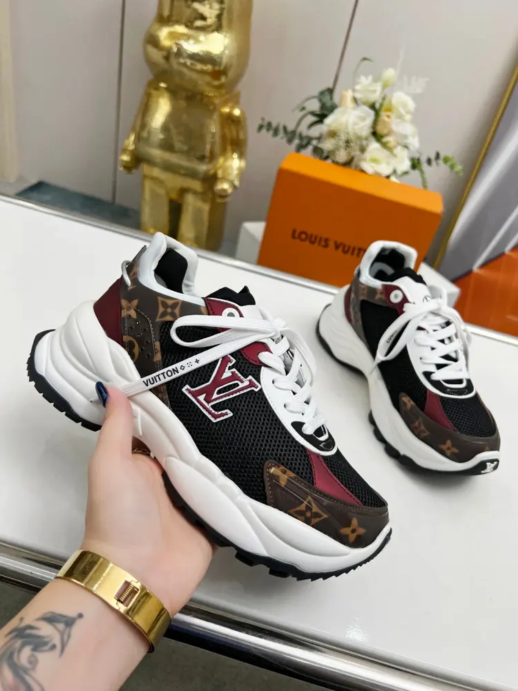 Louis Vuitton Run 55 sneakers combine mesh fabric