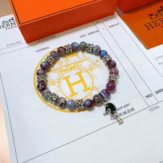 New product launch Hermas bracelet Luxury Hermes bracelet Natural stone bracelet for men