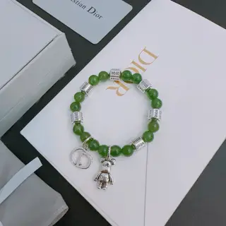 DIOR multi-element agate Thai silver style bracelet