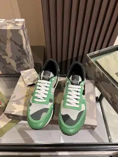 Valentino Classic Rivet Camouflage Series Shoes