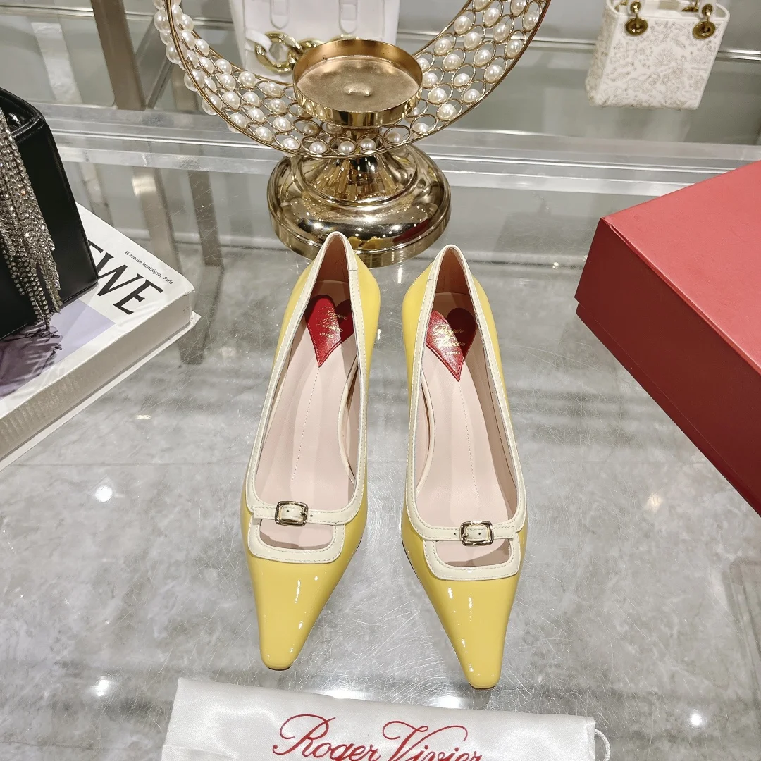 Roger Vivier RV women’s shoes mini high heels single shoes