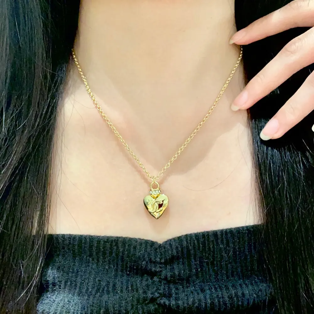 Chanel vintage letter necklace