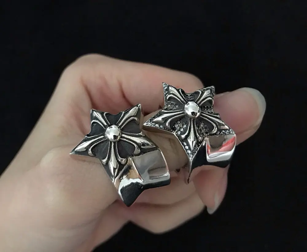 Chrome Hearts Classic Five Star Ring