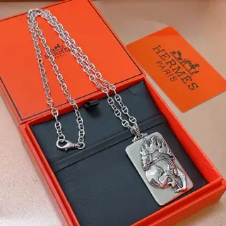 HERMES Necklace Pig Nose Necklace Series Jewelry Imported Customization. High-end Chain
