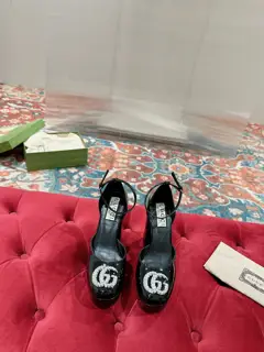 Gucci women’s shoes 24S platform style spring and summer new double G diamond buckle