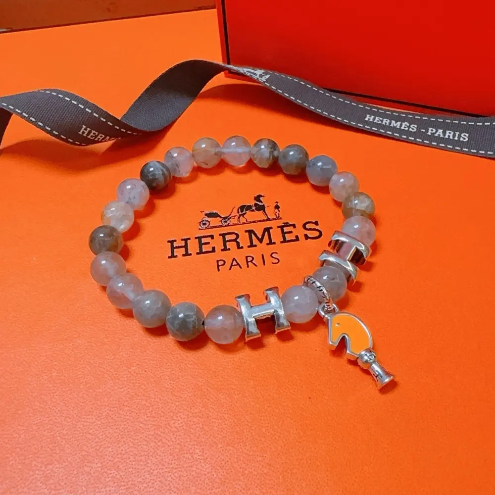New product launch Hermas bracelet Luxury Hermes bracelet Natural stone bracelet for men