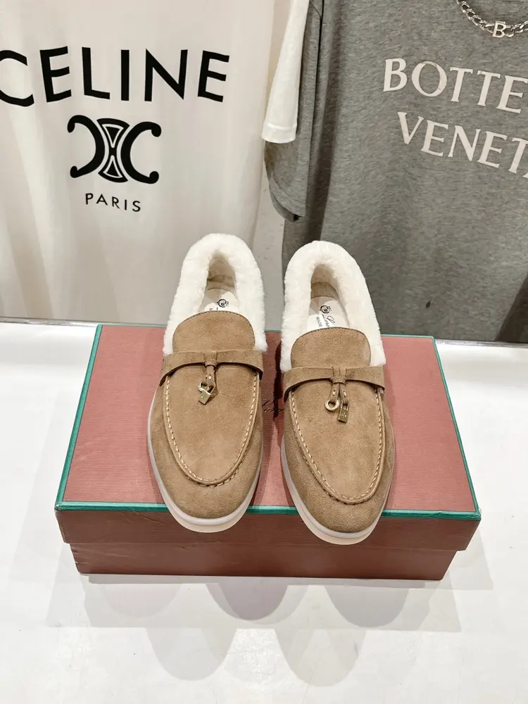 Loro piana furry shoes